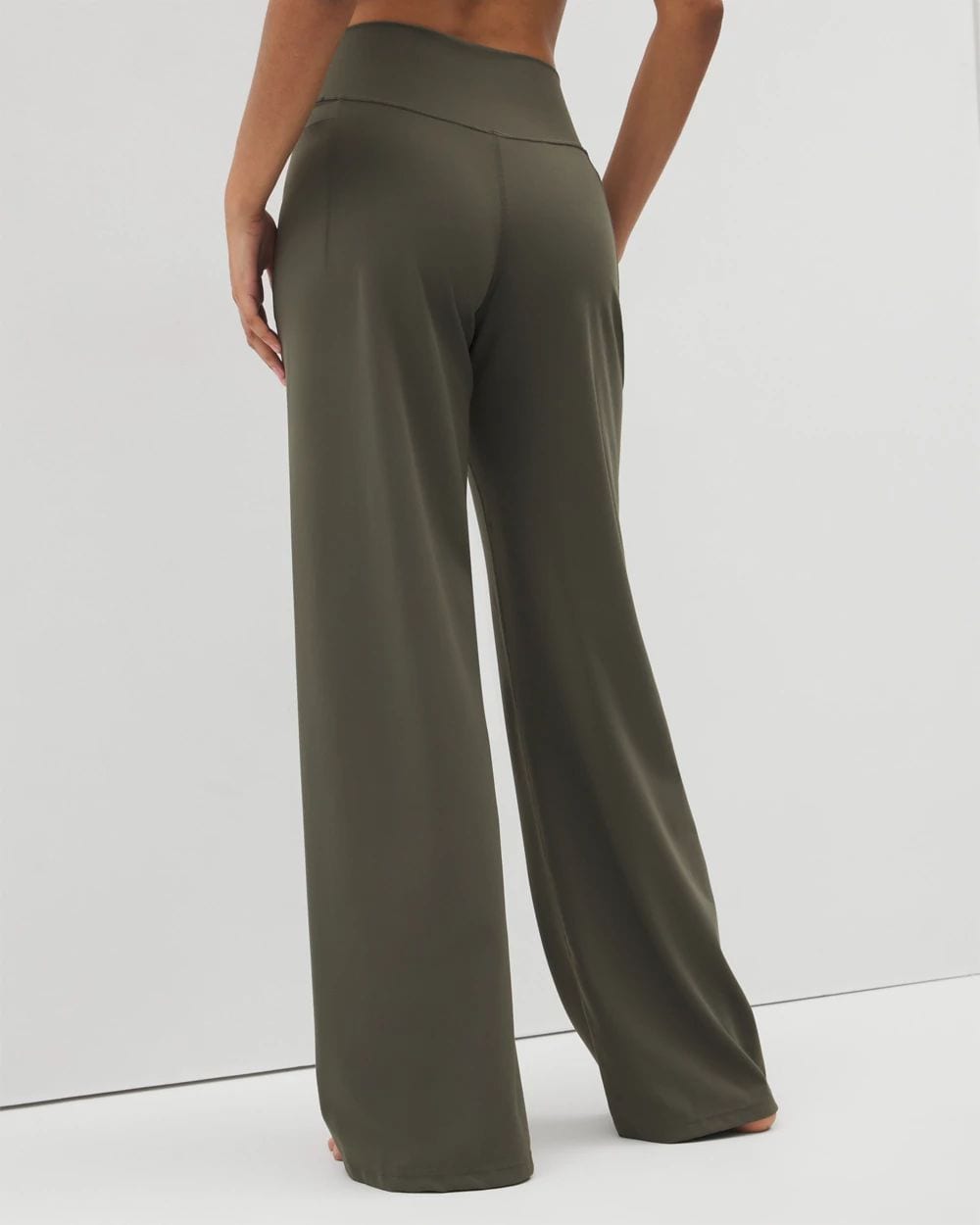 [PERSTEP]★GRAIN PIGMENT WIDE PANTS Cinch Wide Leg Crepe Pant - Black - Petal & Pup USA